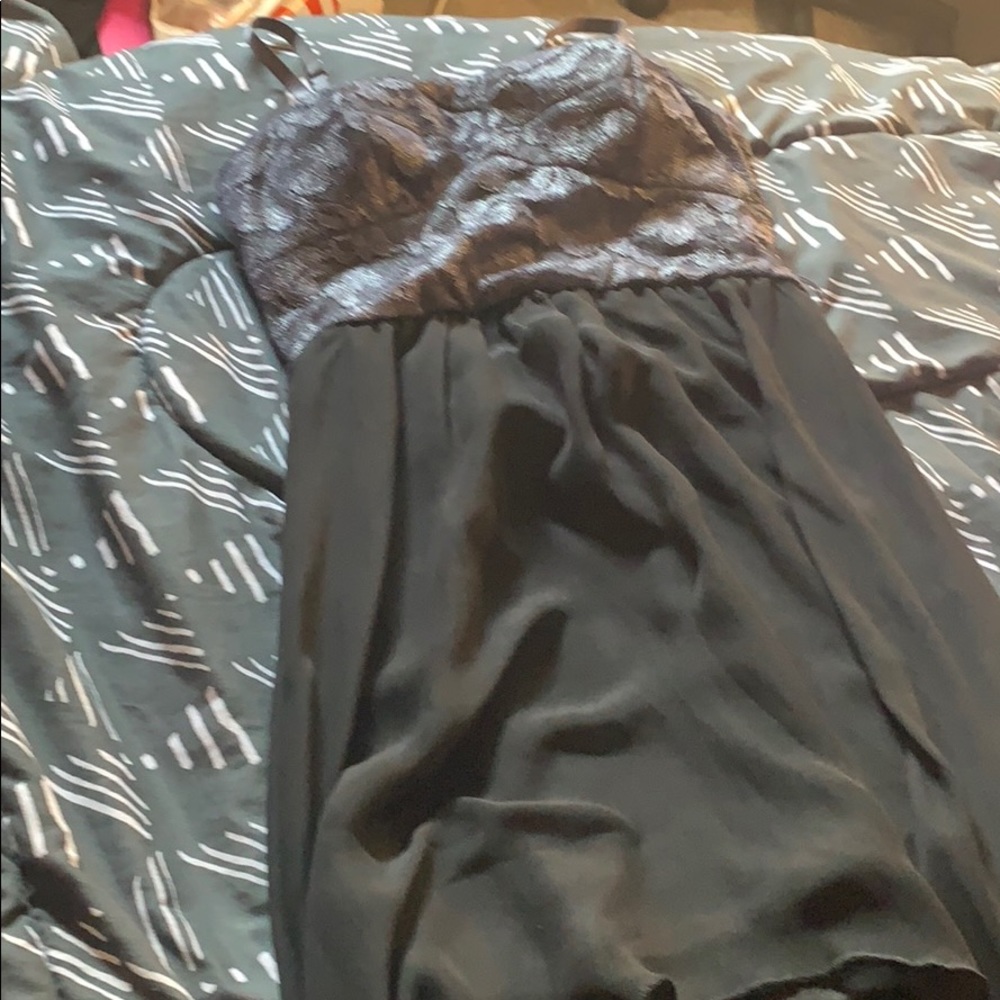 Black and grey long dress